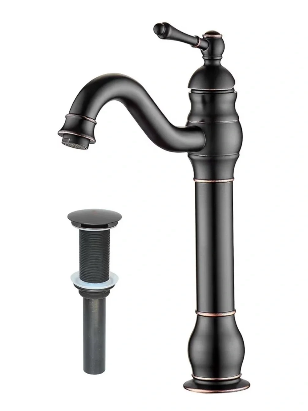 360° Swivel Bathroom Vessel Sink Faucet Oil Rubbed Bronze Single Handle One H...